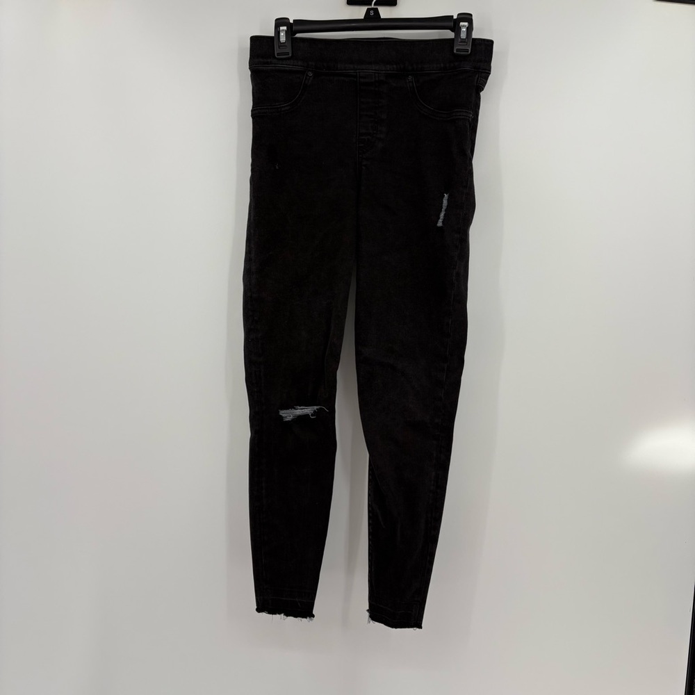SPANX Chic Black Skinny Jeans with Released Hem – Size Medium